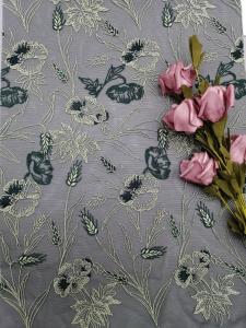 Wholesale Embroidered Tulle Mesh Fabric Garden Flower Lace Bedding Cloth from china suppliers