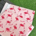 Gravure Printing Pink Printed Poly Bubble Mailers Bags 140g Thickening