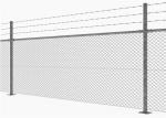 Galvanized 9ga Chain Link Fence 3 Meters Height 20 Meter Length