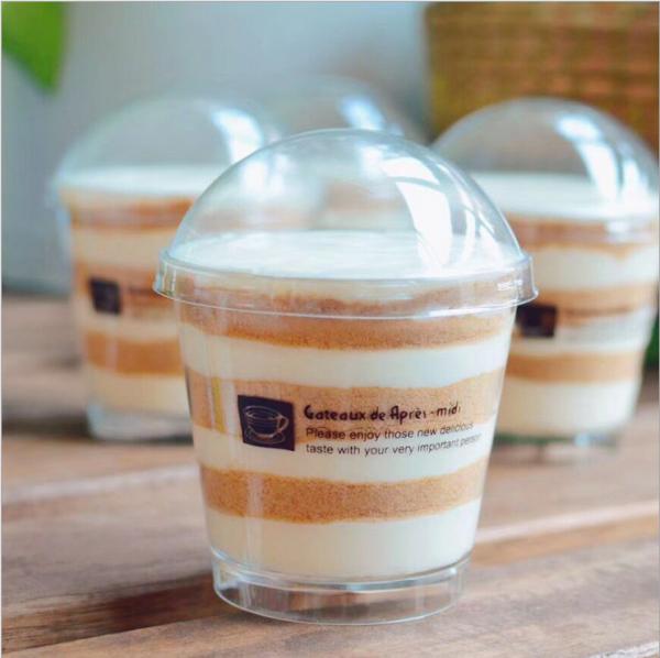 Quality Ps Reusable Plastic Dessert Cups With Dome Lid Disposable Clear Plastic Condiment Storage Cups With Lids for sale