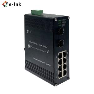 Wholesale Industrial Gigabit Ethernet Switch 8 Port 10 / 100 / 1000 Base-T 2 Port 1000BASE-X from china suppliers