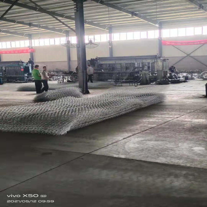 2x1x1m Hexagonal Hole Galvanized Gabion Mesh 80 X 100mm