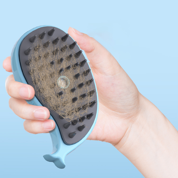 Pet Hair Remover dog Steam Brush Whale 3 In1 Steam Grooming Comb Multifunctional