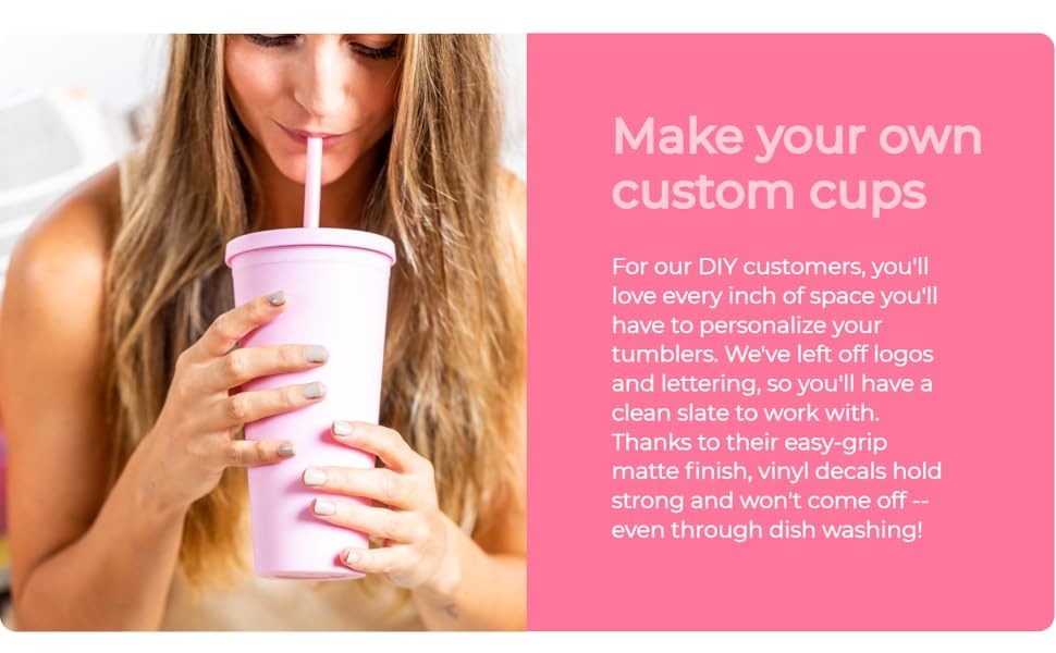 22 Ounces Colorful Iced Coffee Travel Mug With Straw Personalized Plastic Tumblers For Parties Birthdays Leak Proof Splash Proof And Easy To Clean