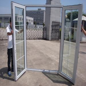 Wholesale Double Opening PVC Glass Casement Doors White Frame With Double Triple Glazed from china suppliers