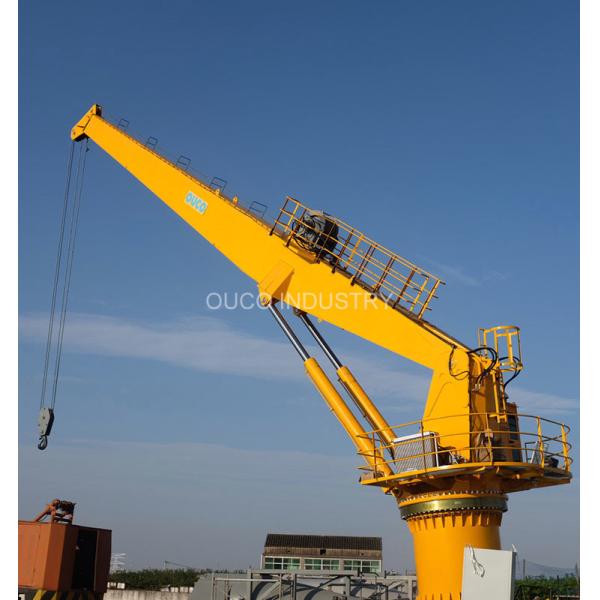 25t 20m Marine Cranes Stiff Boom With Rolled Steel Pedestal
