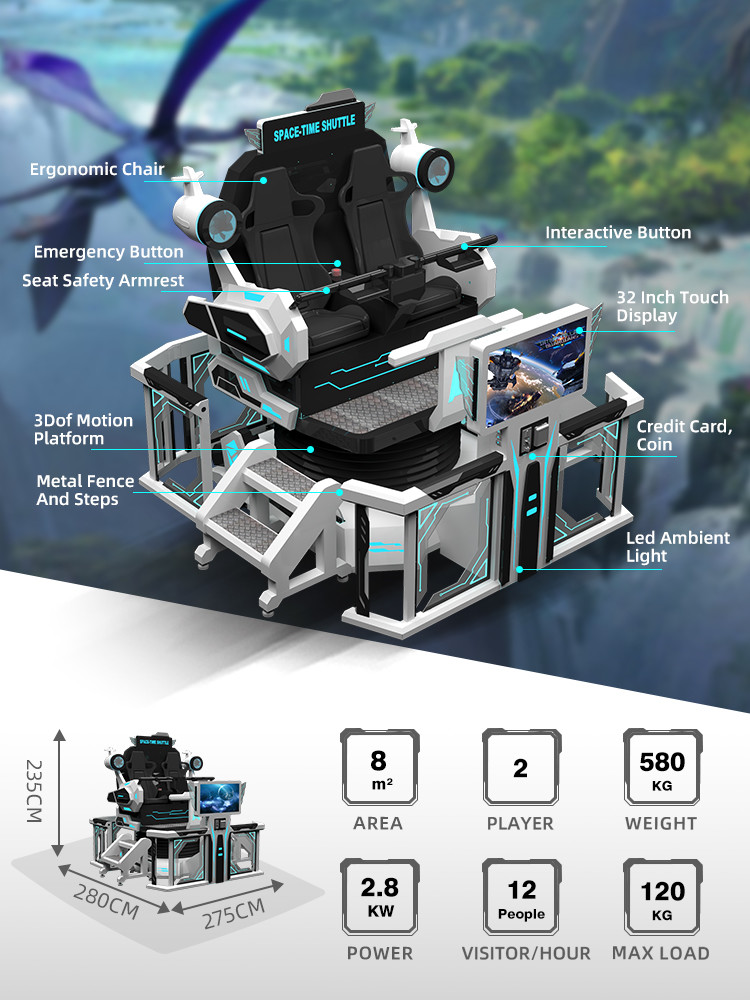 4d 8d 9d Virtual Reality Simulator Vr Game Machine Roller Coaster Vr Chair 2 Seater
