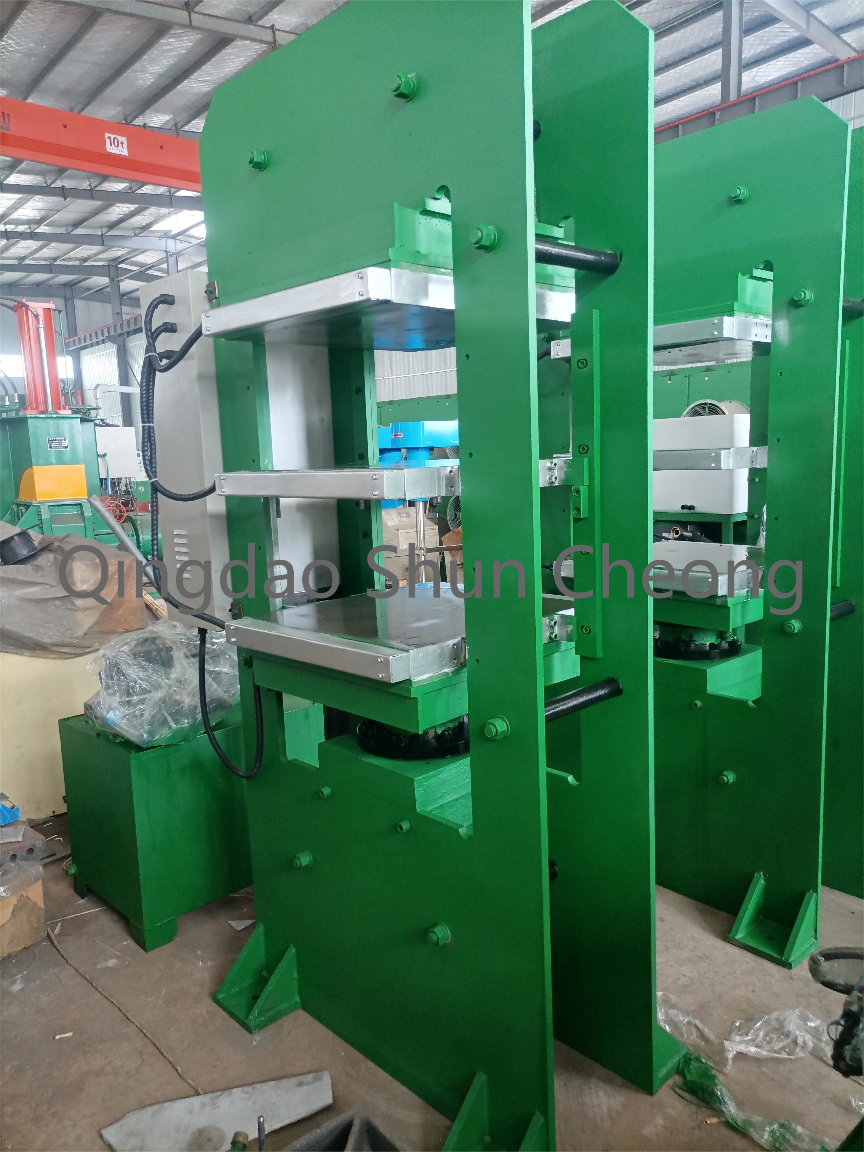PLC Control Rubber Plate Vulcanizer / Rubber Curing Press