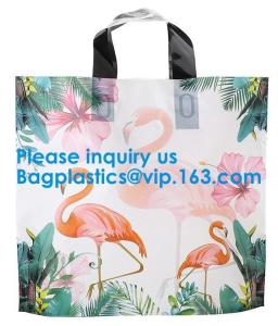 China Corn Starch Made Biodegradable&Compostable Flexi Soft Loop Handle Plastic Bag,Soft Loop Handle Plastic Shopping Bag with on sale