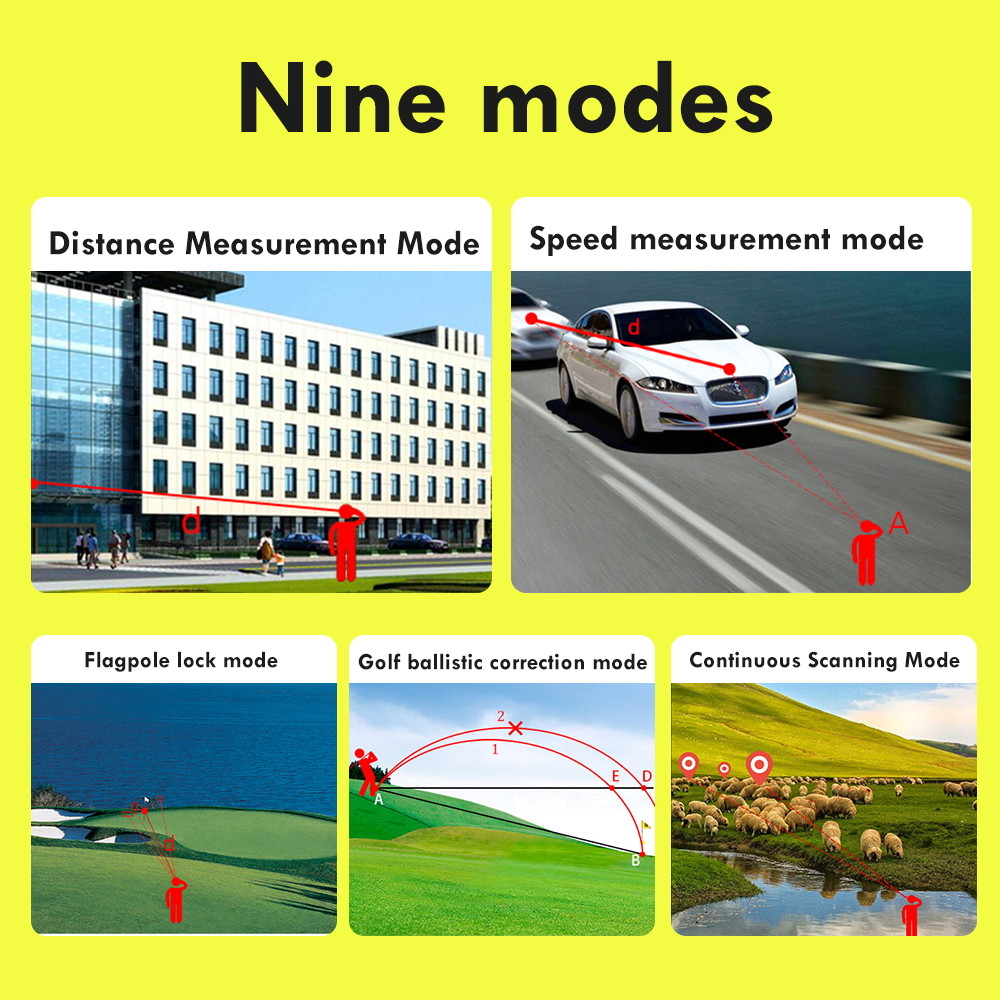 6X21 Laser Golf Hunting Rangefinder Bow Hunting With Flagpole Lock Ranging Scan Speed