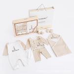 Fashion 8pcs New Born Clothing Sets Cotton Infant Boy Baby Footed Pajamas Romper