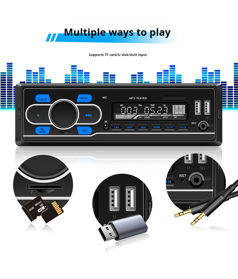 Creatall 12V Single-Cylinder Car MP3 Player Lossless Music for Bluetooth USB Card Reader DAB Radio Car Charger Special Clearance
