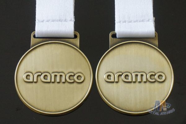 Bespke Netherlands Logo Awards And Medals Both Side Antique Gold Plating