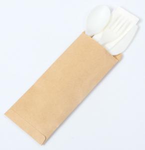 Eco Friendly Disposable Utensils , Disposable Cutlery Kit In Envelope Wrapper