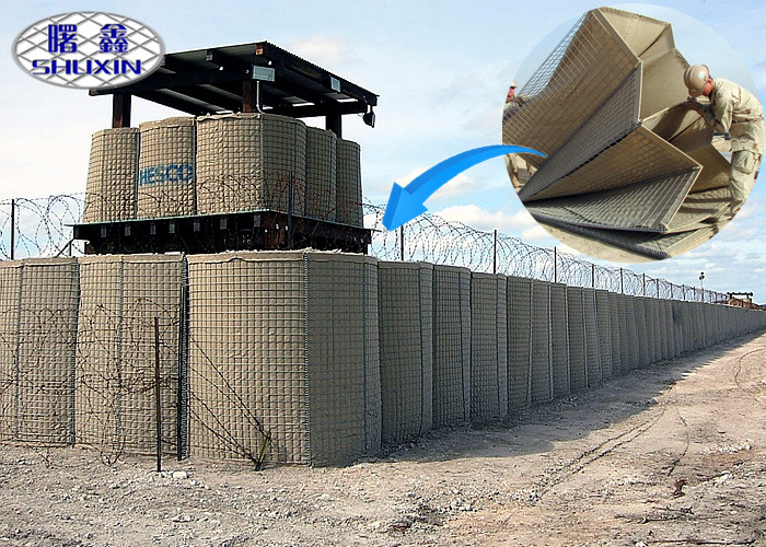 50x50mm Geotextile Military Barrier For Fortification System