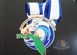 Customized Taekwondo Or wrestling Metal Award Medals with Sublimated Ribbon