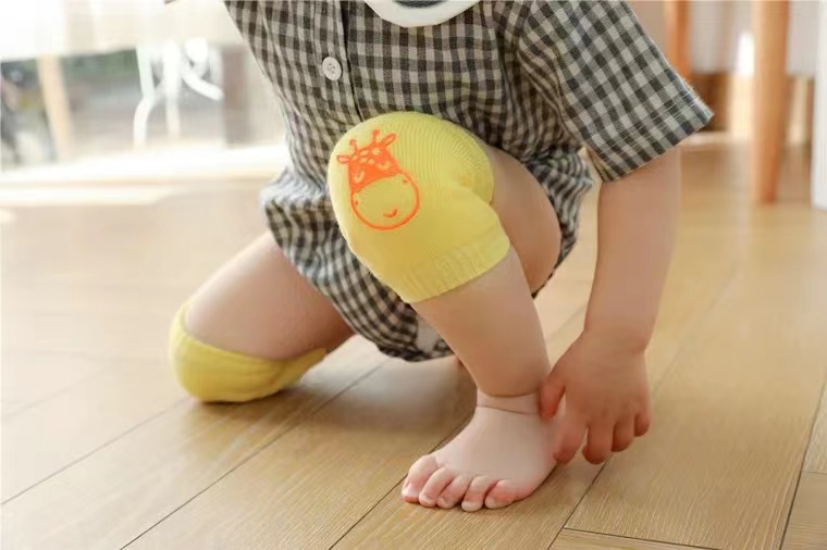 Anti Slip Infant Crawling Knee Pads Anti Drop Cotton Elbow Pads Non Skid