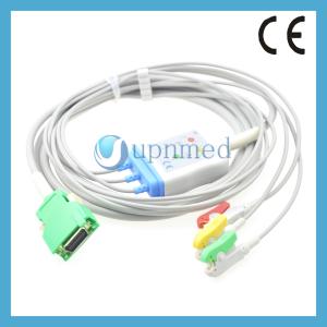 Wholesale OPV-1500 Nihon Kohden 20pin 3 lead ECG cable with lead wires from china suppliers