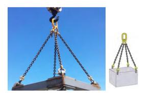 Wholesale DNV 2.7-1 Type Wire Rope Lifting Sling Assembly, 4 Leg Wire Rope Sling 12.5 Tonne from china suppliers