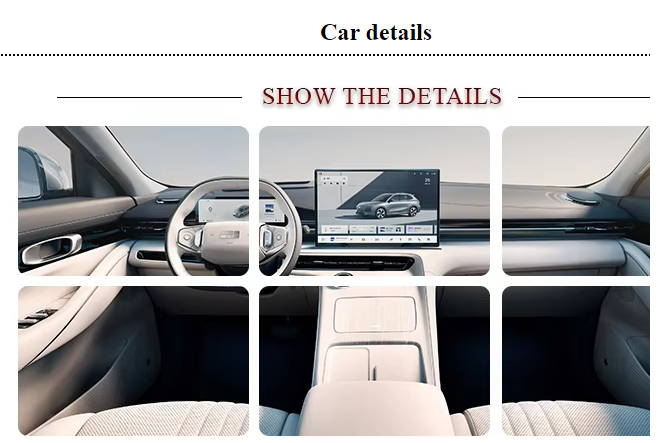 320Nm Maximum Torque Geely Galaxy E5 Car EV 2024 Adult Chinese Sport Electric Cars Vehicle with Fast Charging Time of 0.33