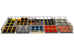 Wholesale Commercial Trampoline Park Equipment Unisex Trampoline Center Equipment With Fence Netting from china suppliers