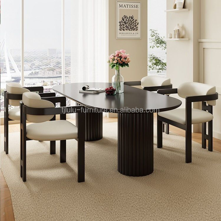 Living Room Chair Wooden Chairs Modern Sample Design Soft Seat Velvet Lamb Wool Dining Room for Mail Packing