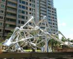 Modern Style Outside Garden Statues Stainless Steel With Mirror Polished Surface