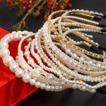 Pretty Ladies Hair Bands For Short Hair Luxury Pearl Hairband Elegant Women