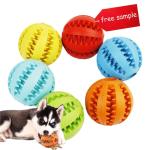 Rubber TPR 5cm Interactive Dog Ball Toys Indestructible Dog Ball Blue Orange