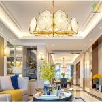 E14 Luxury Crystal Candle Chandelier Postmodern Water Ripple Living Room