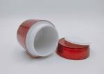 30g Acrylic Cream Jars Cosmetic Packaging Light Weight With Red Screw Cap