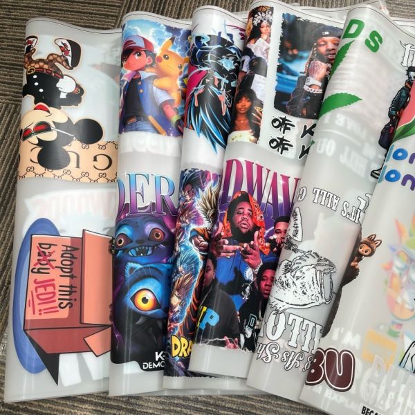 High-resolution printing machine washable high stretch DTF transfers and heat transfer stickers for custom garment decoration