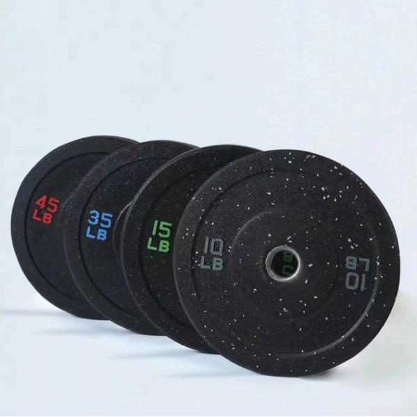Iron Coated Rubber Gym Weight Plates 5 LB 10 LB 25 LB 35 LB 45 LB Tri Grip Weight Plates