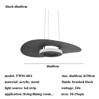 Modern Round Aluminum Led Pendant Lights For Living Room Dining Room LED Chandelier(WH-AP-586)