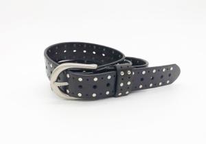 Wholesale Nickel Flat Studs Ladies Studded Belt , Thin Studded Belt Dark Brown Color from china suppliers