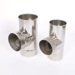 Household Silver Spigot Insulated Chimneys Single Wall Design For Wood Stove