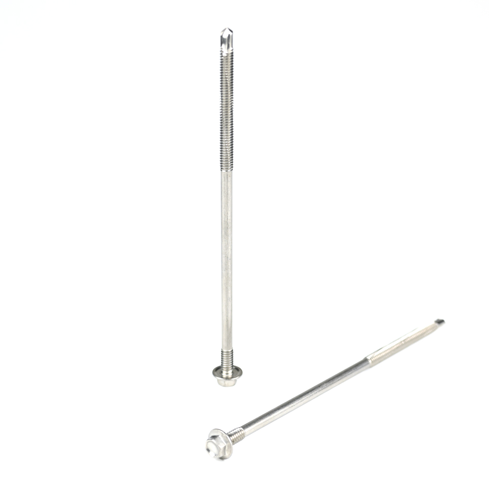 Zinc Hex Washer Head Self-Drilling Screws 150mm for Sandwich Panel Double Thread