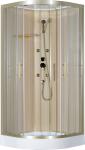 Shower Cabin with White acrylic tray 900*900*2150cm gold alumimium