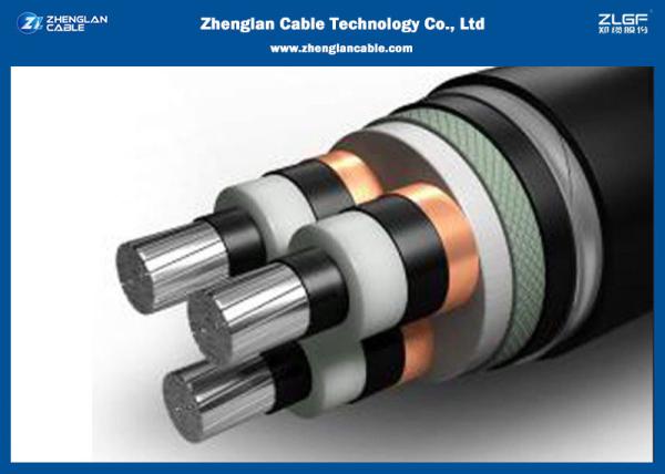 Copper Power Station Underground Cables 35 KV XLPE/PVC Insulated Medium