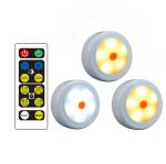 4.5VDC Battery Powered Led Wardrobe Lights 0.5W Remote Controlled Puck Lights
