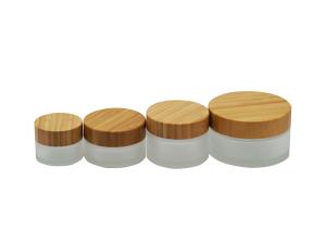 Wholesale Natural Bamboo Cream 30g Luxury Glass Cosmetic Jars from china suppliers