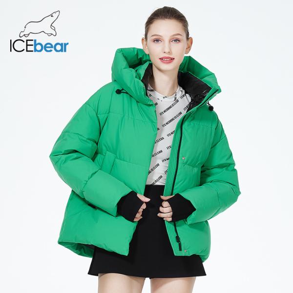 Green Winter Jacket Women Zipper Closure Womens Black Winter Coat Polyester
