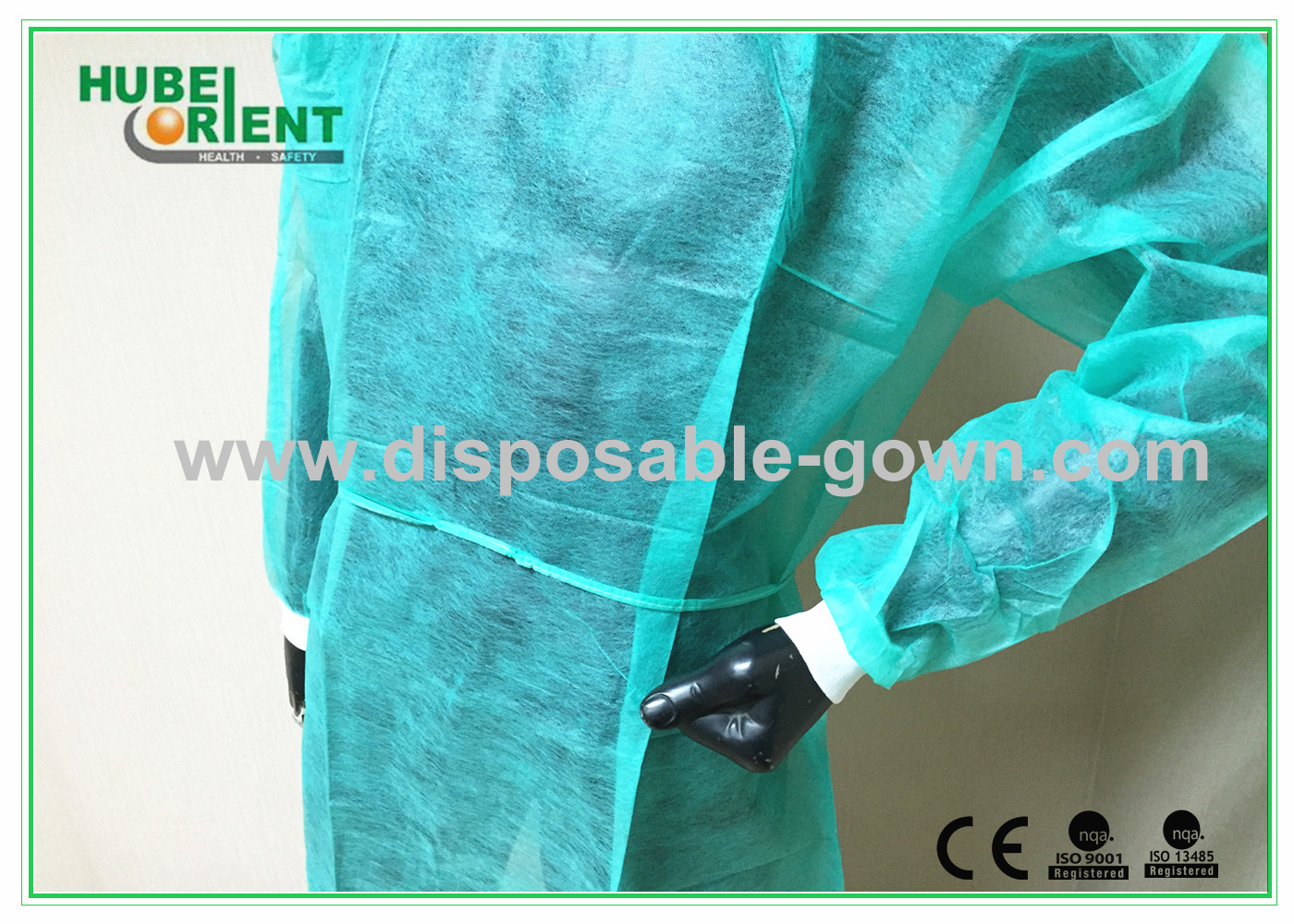 Disposable Isolation Gown With Sleeves Soft Non-woven Gown Waterproof Customized Color