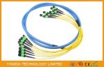 Yellow 3D Tested 96 Fiber MTP MPO Cable , Fiber Optic Cable Assemblies