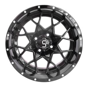 Wholesale Vortex 14 Inch Golf Cart Aluminum Wheels Glossy Black PCD 4/101.6 from china suppliers