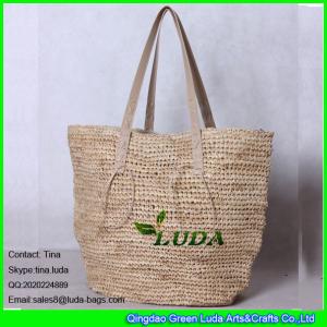 Wholesale LUDA handmade natural raffia straw crochet beah bags from china suppliers