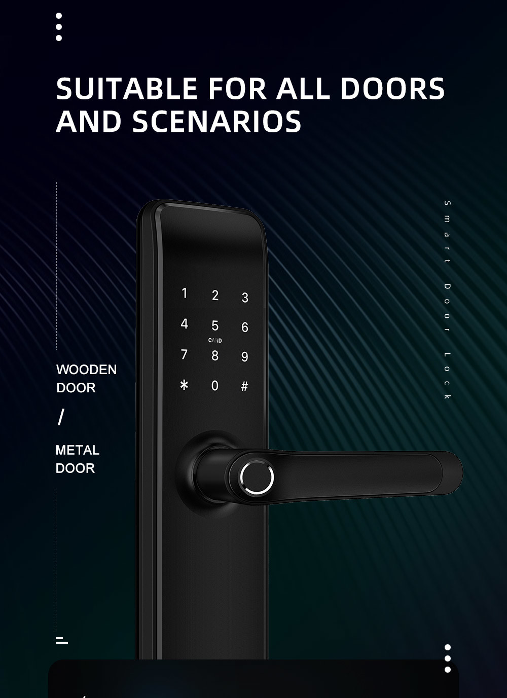 Safe Password FPC Fingerprint Smart Digital Keypad Door Lock IP65