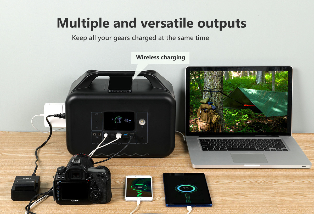 2000w Portable Solar Power Station Battery Portable Generator For Outdoor Camping