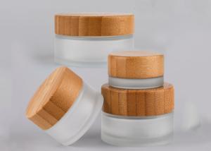 Wholesale Empty 1oz 5g 10g 15g 20g 50g 100g 30g Eye Cream Frosted Cosmetic Glass Jar with Bamboo Wood Cap Lid from china suppliers