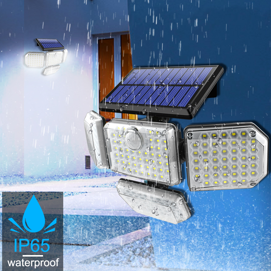 2400mah 181LED Motion Sensor Solar Lamp IP65 1200LM For Garage Garden